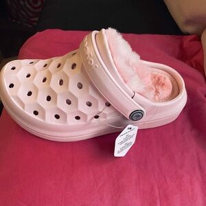 Pink Fuzzy Lined Clogs by Joybees